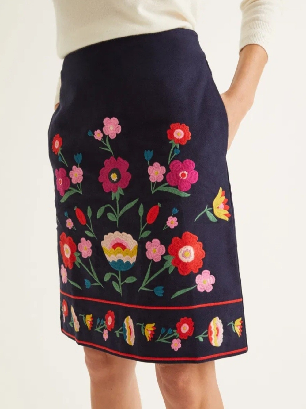 BODEN Olivia Embroidered Mini Skirt Sz 4 $178